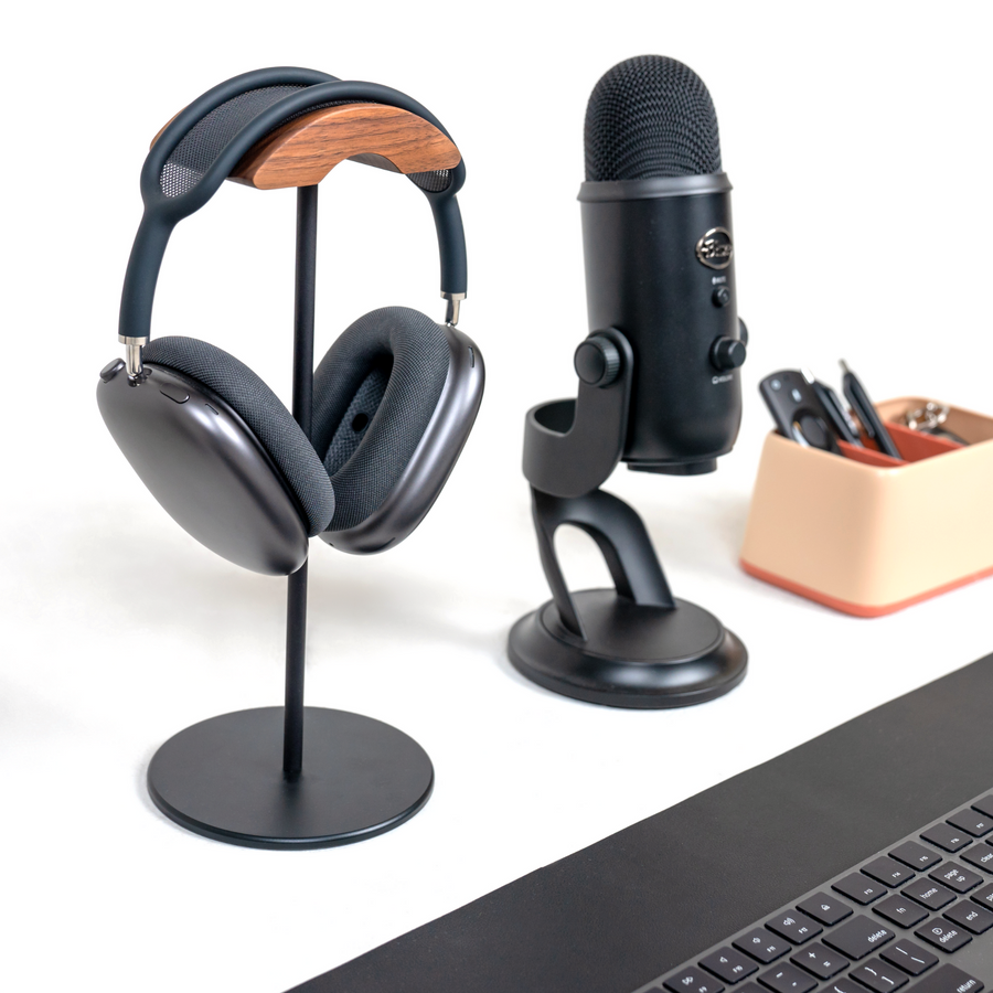 Wooden Arc Headphone Stand